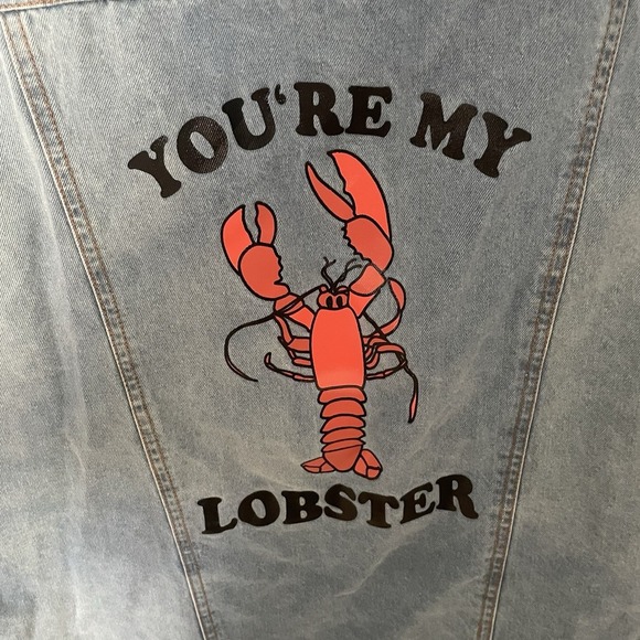 FRIENDS: Denim Jean Vest You're My Lobster Unisex Adult Size Large - Picture 6 of 8